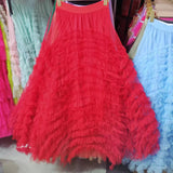 Explosion Design Sense High-End Mesh Heavy Industry Super Swing Dress Thin Croake Gorgeous Cake Skirt