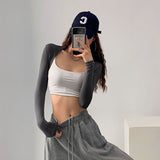 2025 Shawl With Women's Sunscreen Cardigan Short Summer New Small Shoulder Thai Long-Sleeved Sleeve With Sling Skirt Shirt