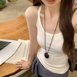 Thai Cool Pure Desire Sleeveless Sleeveless Sling Vest Woman 2025 Summer New Beautiful Look Sexy Hottie Top