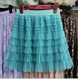 Layers Of Mesh Dress Women 2025 Summer New Tight Waist High Waist Thin Cake Skirt A Word Fluffy Skirt