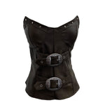 Punk Babes Heavyweight Slimming Bra Wrapping Pu Skin Bra Strap Chest Cushion Sleeveless Top 2783
