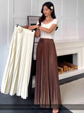 Waist Flower Nails Beaded 100-Fold Skirt Female Slim Skirt Hanging High-Waisted Long Dress 2026 Spring New