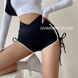 Hottie Style Drawstring Shorts Summer Korean New Fashion High-Waist Pit Slacks Body Elastic Women Hot Pants Tide