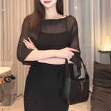 Design Sense Irregular Cloak Shawl Sunscreen Women Spring And Summer Loose Lazy Thin Ice Silk Knitted Shirt Top