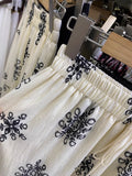 National Style Retro Floral Tice With Half-Dressed Dress Woman 2025 New Thin Casual Mid-Long Skirt