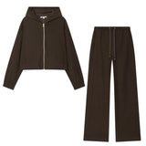Autumn 2025 New Women's Fashion Casual Casual Jacket Jacket Wide Leg Pants 8372267