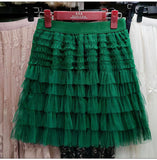 Layers Of Mesh Dress Women 2025 Summer New Tight Waist High Waist Thin Cake Skirt A Word Fluffy Skirt