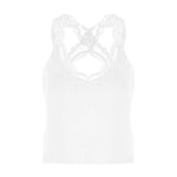 Sexy Babes Black Lace Sling Vest Woman Xia Body-Dexed Short Niche Inside A Top