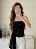 Hottie Bra Vest Woman Summer Bow Full Of Strapped Sleeves Inside And Outside Wearing Design Feelt Tide