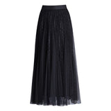 Wave Point Two Sides Wearing Mesh Dress 2025 Autumn Loose Waist Hanging Skirt Casual Skirt Casual Skirt