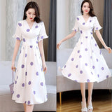 Summer Chiffon Dress Women 2026 Summer New Fashion Summer Temperament Tying Skirt Women's Fashion Trend