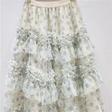 Real Shooting French Lace Lace Dress Girl Sweet Princess Dress Design Fluffy Cake Skirt