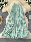 Sweet Literary And Artistic Small Fresh Broken Flowers Half-Dress Girl Spring And Summer 2026 New High-Waist A Word Loose Big Swing Skirt