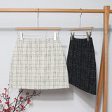 Physical Shop Recommended Autumn And Winter Coarse Flowers Of The Semi-Body Skirt High Waist Thin Anti-Walking A Word Ass Short Skirt 8893