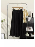 Cotton-Sle Leg Skirts 2025 Summer New High-Waisted Loose-Fitting Casual Pants Skirts With Thin Hanging Linen Skirts