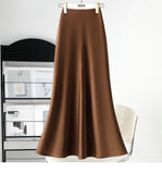 French Retro Acetic Acid Vertic Acid Vertices Mid-Dress Women's High-Waisted Fishtail Long Dress High-Skinny Skirt