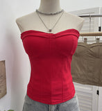 Real Shot Curvy With Chest Cushions Anti-Slip Bar Hottie Wearing Bra Vest Short Loose Tight Top 8151