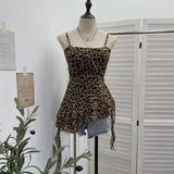 Real Shooting With Chest Pad 2026 Summer New Slings Female Hottie Design Leopard-Print Leaves Floating Belt 9329
