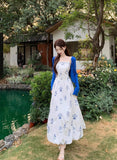 French Floral Sling Dress Woman 2025 Summer New Design Tender Sunscreen Shirt Two Sets
