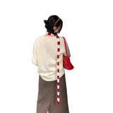 Great-Looking Inside Sweater Loose Long-Sleeved Knitted Bottom Shirt Women Autumn And Winter Light People Know The Old Money Style To Wear On The Top