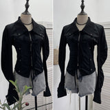 Spring And Autumn New ñÞÖåü]ÐÎ ïÎ Empty Tidal With Long-Sleeved Shirt Bow Collar Top 2776