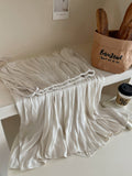 French-Style Escape Rope Island Ice Silk And Folded Skirt Women's Summer Gentle Holiday Style A Word Umbrella Skirt