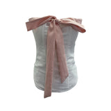 Real Shoot Vietnamese Hottie Bow Tie Bumped Girded Waist Brae Waist Bare Back Tie With Chest Cushion Top 2808