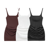 2026 New Summer Fashion Temperament Women's Sexy Sleeveless Bag Hips Tied With Dress
