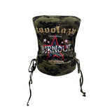 Real-Shooting Camouflage Letter Print Chest Vest With Chest Cushion Anti-Slip Strip Drawstring With Short Top 1595