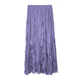 Long-Long Crumbilled Skirt Women's Dance Dress Korean High Temperature Folding Folded Skirt Flowing Folding Skirt