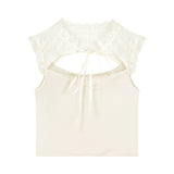 2025 Small Flying Sleeve Lace Sling Vest Women Wearing Summer Hot Hot Tat Tat Thai Niche