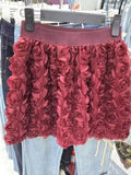 Korean Temperament White High-Waisted Three-Dimensional Rose Decorated With Feminine Short Skirt Sweet Age-Retraction A-Word Ass-Buffed Short Skirt