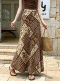Vintage Chiffon Fishtail Half Dress 2026 Summer New High-Rise Slimy Temperament Ass Long Skirt