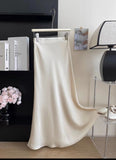 High-Grade High-Rise Thin Long-Skinny Vinegar Silk Silk Skirt 24 Summer New Bag Fishtail A-Word Dress