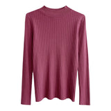Half-High Collar Bottomed Shirt Women With Thin 2026 Spring And Autumn New Long-Sleeved Knitted Shirt Top
