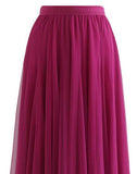 Big Swing Net Dress 2025 Autumn And Winter New Female A Word 20 Pieces Of Splicing Yarn Skirt In The Long Skirt Skirt Umbrella Skirt