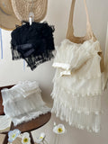 French Sweet Mesh Lace Splicing Layer Cake Half-Dress Girl Spring And Summer Shicrist Gentle Super Fairy A Word Dress