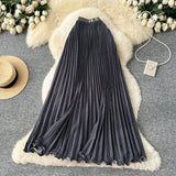 Wave Hem Wave Point Hundred Fold Skirt Half Skirt Women 2026 Spring New Tight Waist A Word Long Fishtail Skirt