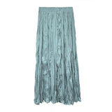 Long-Long Crumbilled Skirt Women's Dance Dress Korean High Temperature Folding Folded Skirt Flowing Folding Skirt