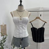 ïÎÀ± Tie Red Sling Vest With Chest Cushion Hollow Hook Buckle Rivet Back Through The Rope Tie 6270