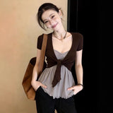 Gentle Wind Leisure Suit With Curry Cardigan Women 2026 Early Spring Folding Wooden Ear Sling Vest Two Sets