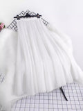 Big Swing Net Dress 2025 Autumn And Winter New Female A Word 20 Pieces Of Splicing Yarn Skirt In The Long Skirt Skirt Umbrella Skirt