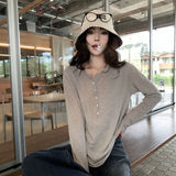 Korean Loose Sunscreen T-Shirt Long-Sleeved T-Shirt Women Wear Thin Loose Air Conditioning Shirts In The Spring And Summer Of 2026