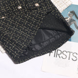 Small Fragrant A-Dress Dress Girl 2025 Autumn And Winter Silver Silk High-Waisted Lattice In Super Fire Bag Hip Skirt 8891