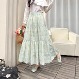 Trickflower Embroidery Half Dress Woman Summer 2026 New High-Rise Thin-Skinny Feeling A-Word Large Swing Umbrella Skirt Skirt