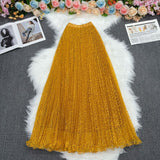 Lace A-Word Skirt Female Long-Skinny High-Rise Thin Elegant Dress In The Long Dress Multi-Colored