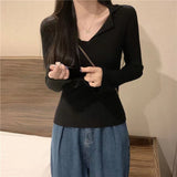 Autumn And Winter New Women's Decoration Body Slim Soft With Knitted Shirt Tide Over The Bottom Sweater Women's Clothing