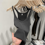 Spice Girls Knitted Sling Vest Women In Spring And Summer 2025 New Slim Slim Short Outer Wear Sleeveless Small Top