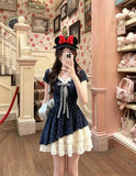 Sweet And Irregular Splicing Lace Floral Dress Women's New Summer Beautiful Small Skirt
