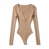 Thai Style Trend Long-Sleeved V-Neck Buckle-Coat Shirt Bottoming Women's Solid-Colored Clothes Based On